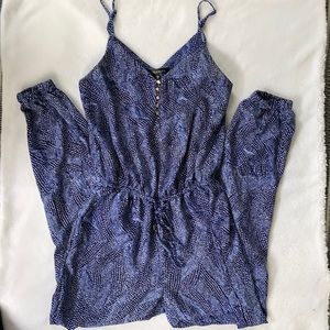 Blue and white Dynamite  printed jumpsuit xs